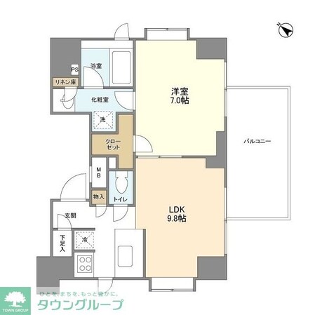 リバーレ月島の物件間取画像
